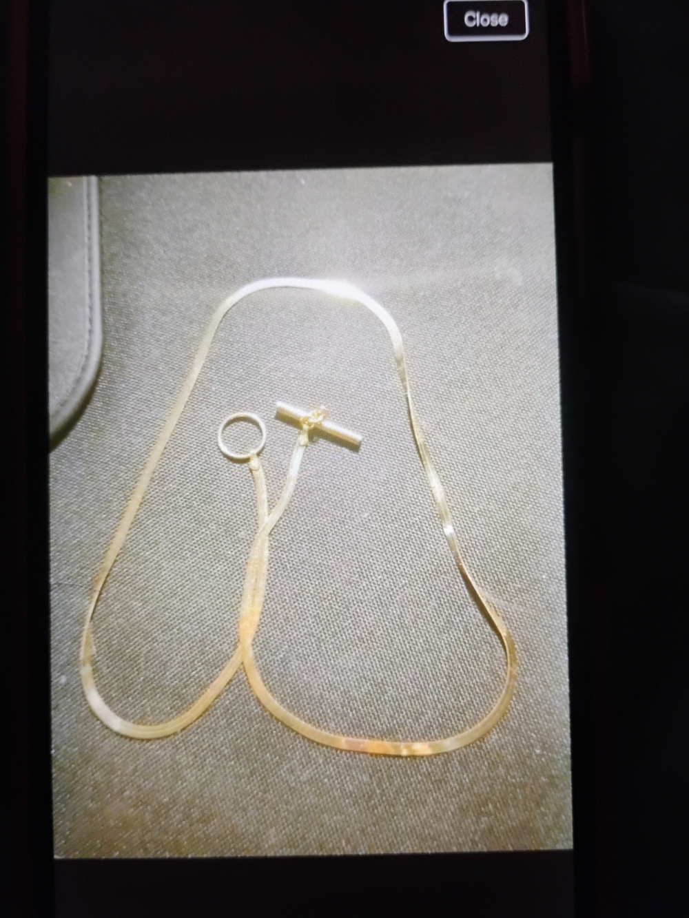 Gold / 925Women’s Necklace with T-Bar Accent